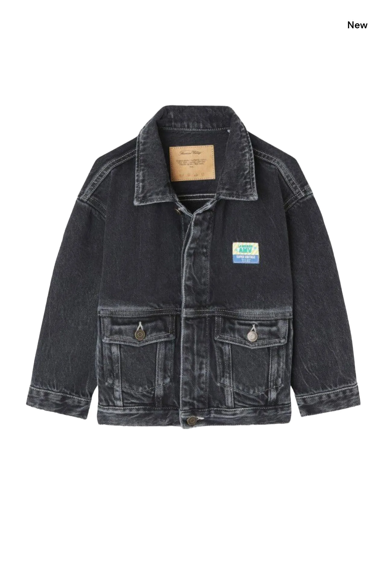 Giubbino in denim nero per bambini