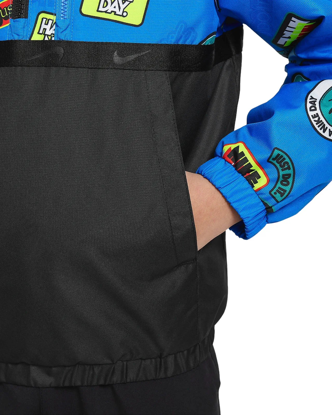 Giubbino multicor con cappuccio con logo per neonato e bambino