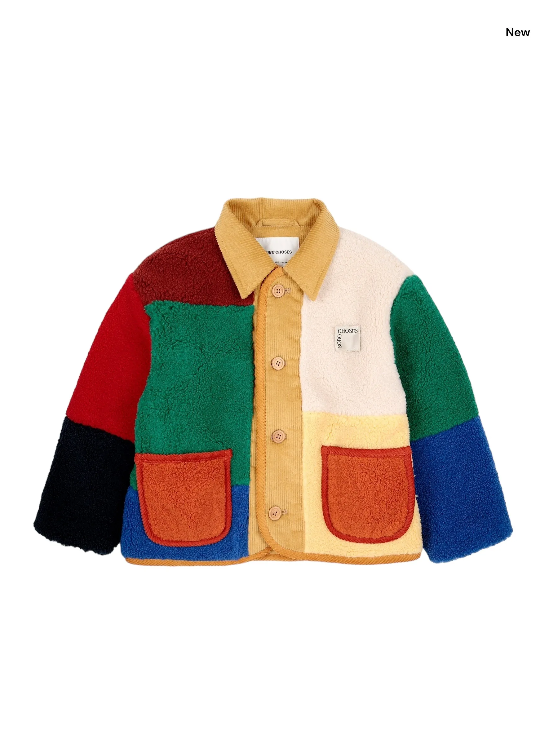 Giubbino orsetto color block per neonati e bambini