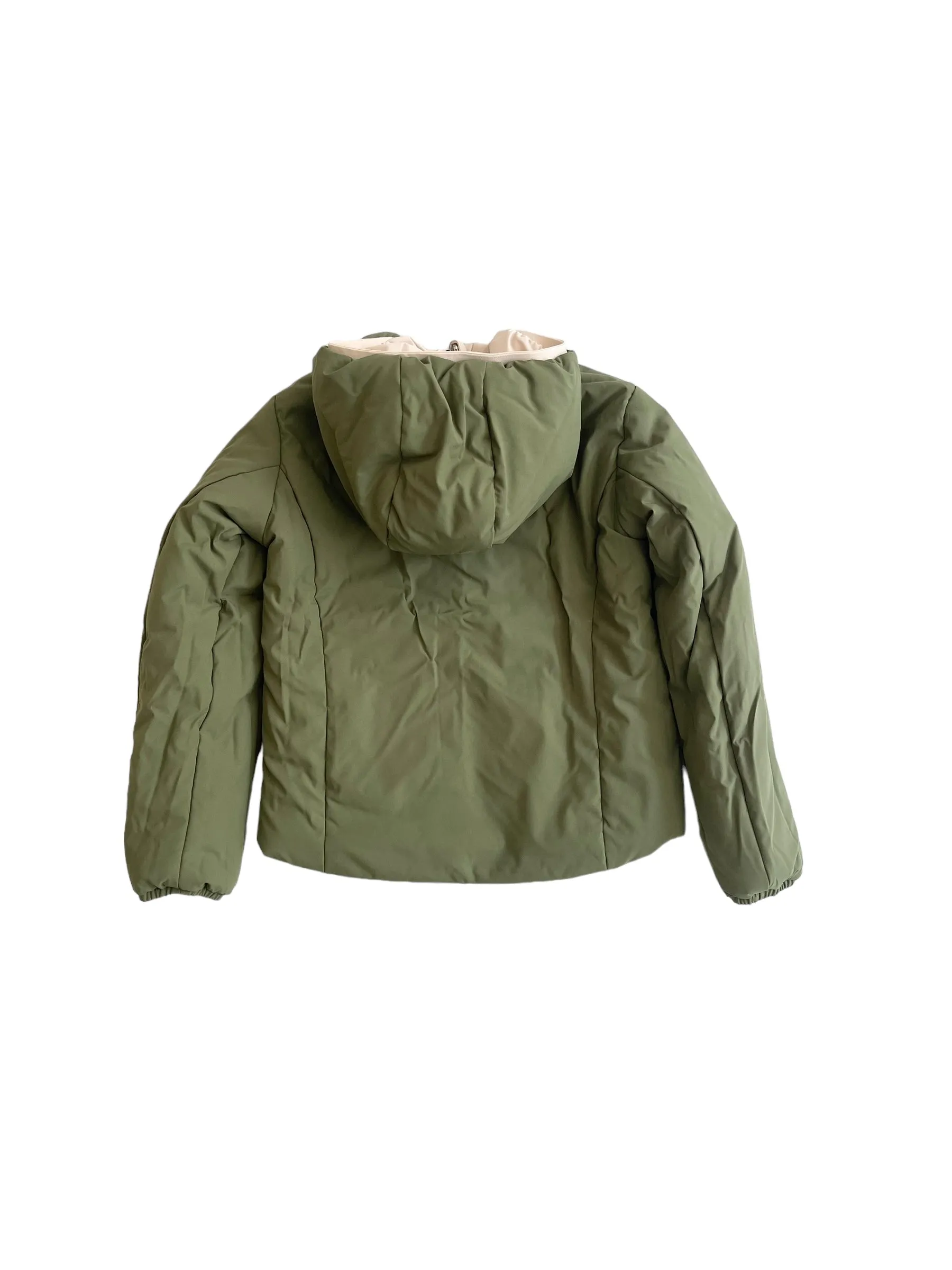 Giubbino rosa e verde reversibile per bambina