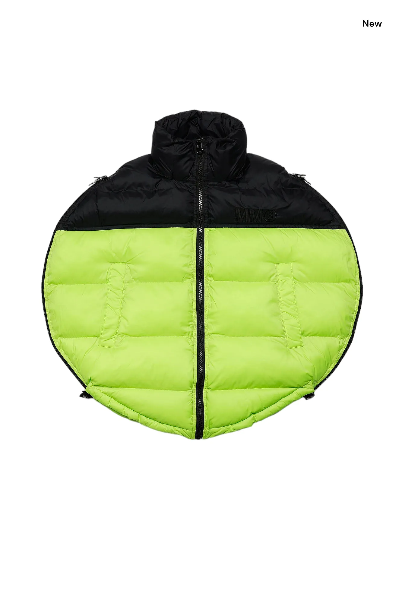 Giubbino round bicolore lime-nero per bambini