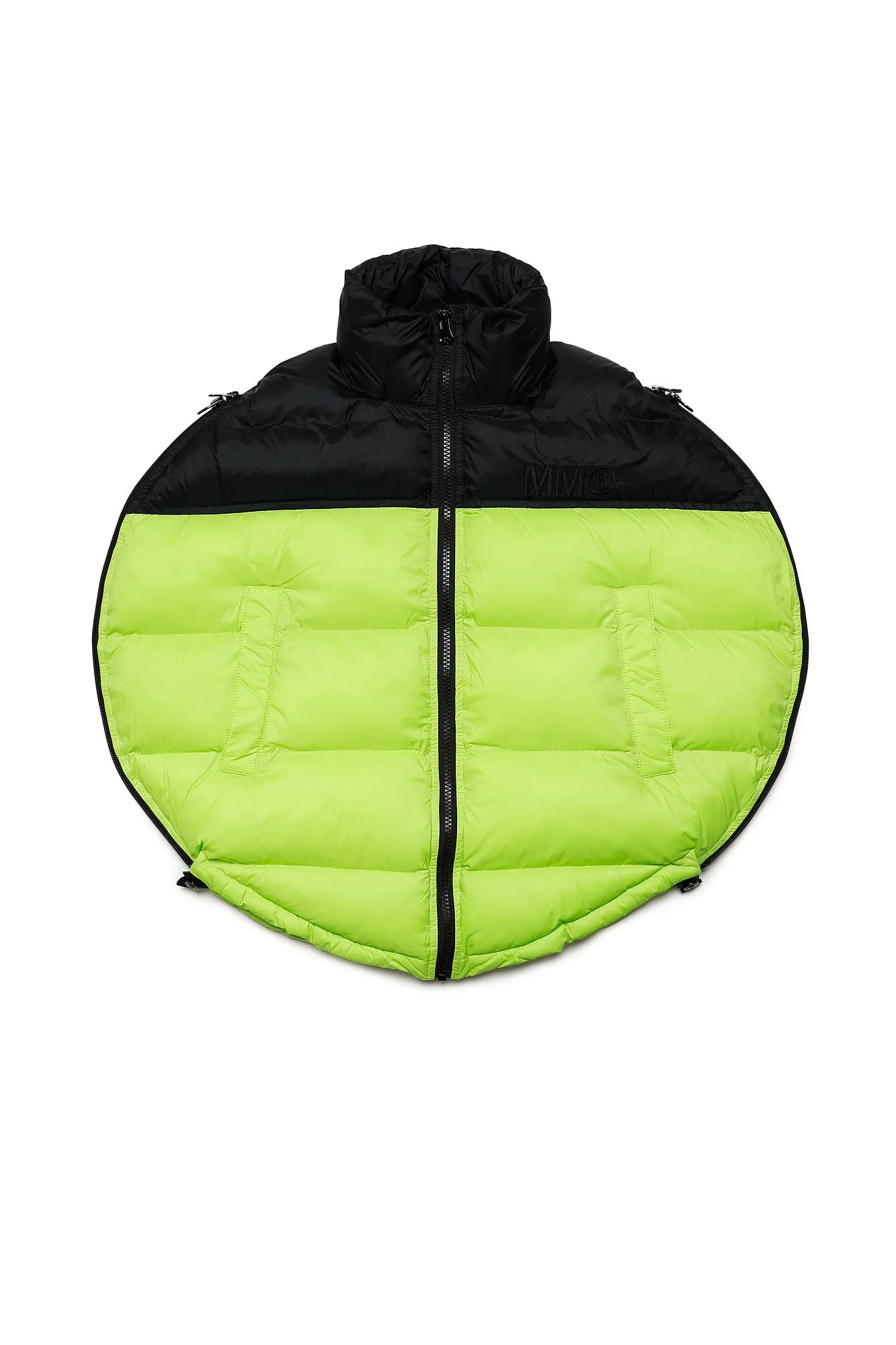 Giubbino round bicolore lime-nero per bambini