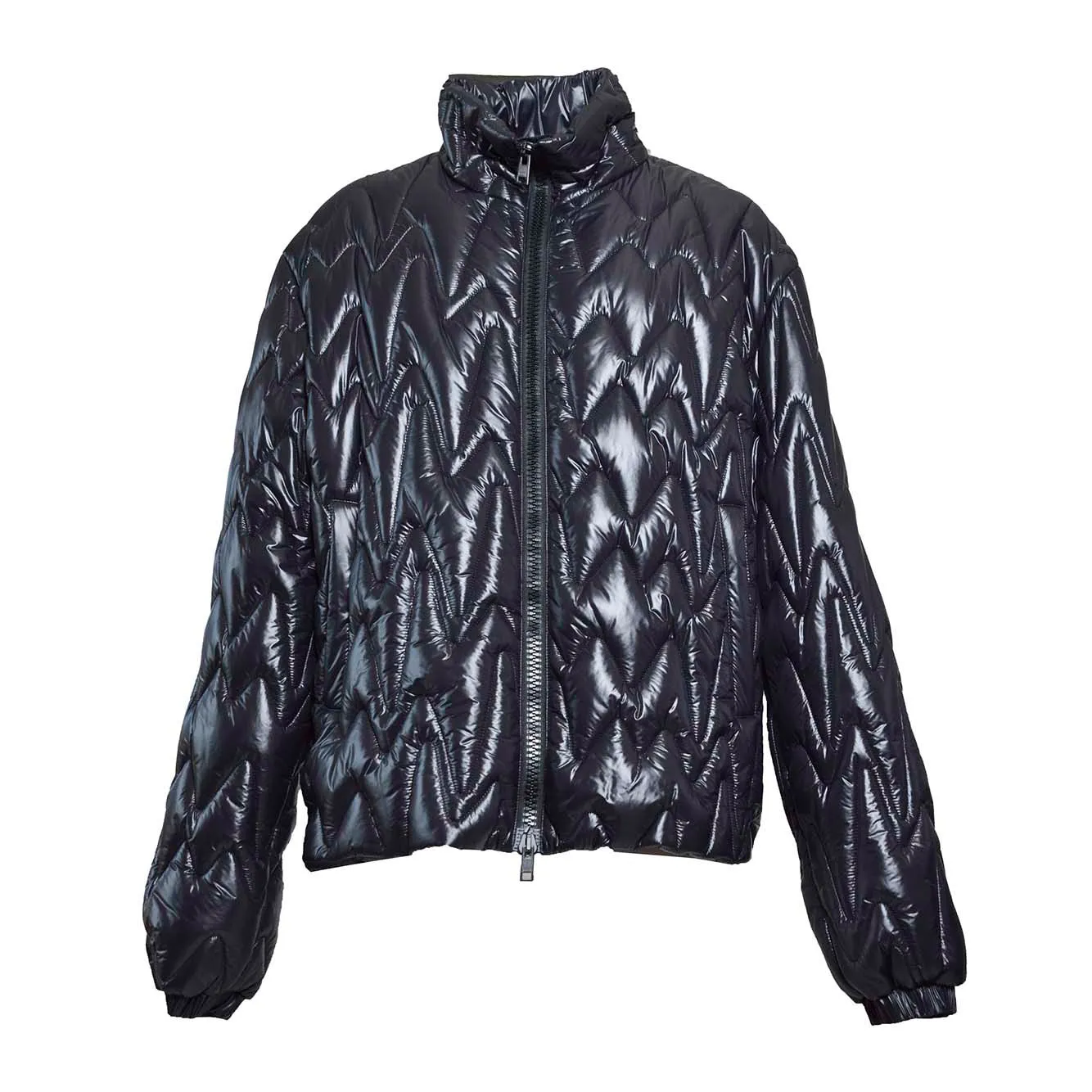 Giubbino trapuntato nero con motivo TheMwave MSGM