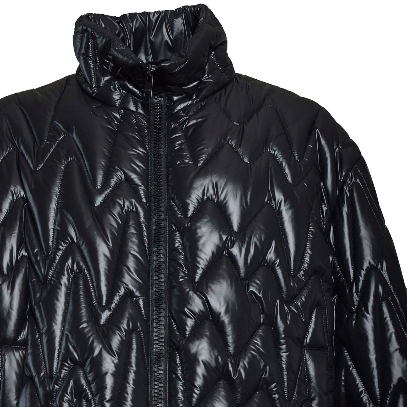 Giubbino trapuntato nero con motivo TheMwave MSGM