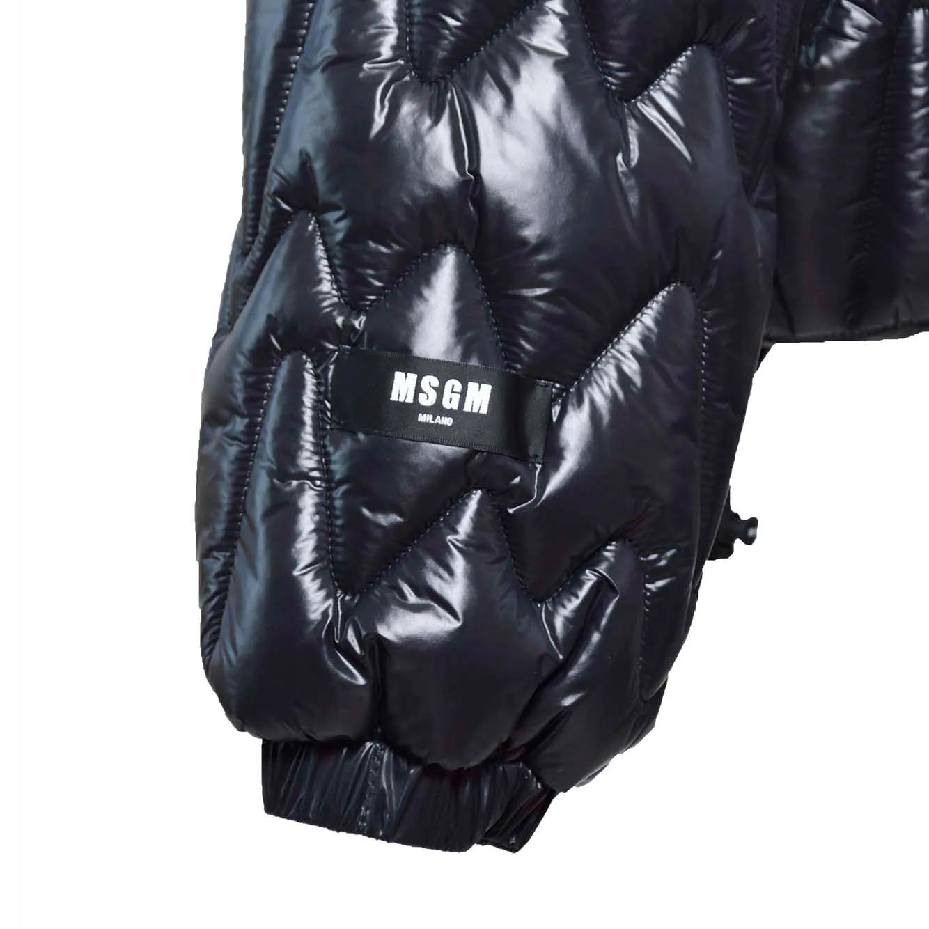 Giubbino trapuntato nero con motivo TheMwave MSGM