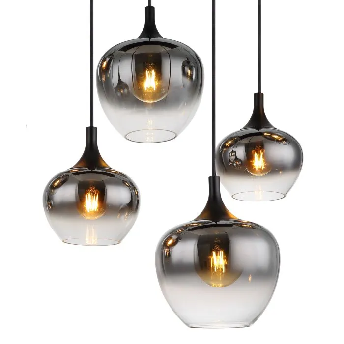 Globo MAXY Lampadario a sospensione Nero, 8-Luci
