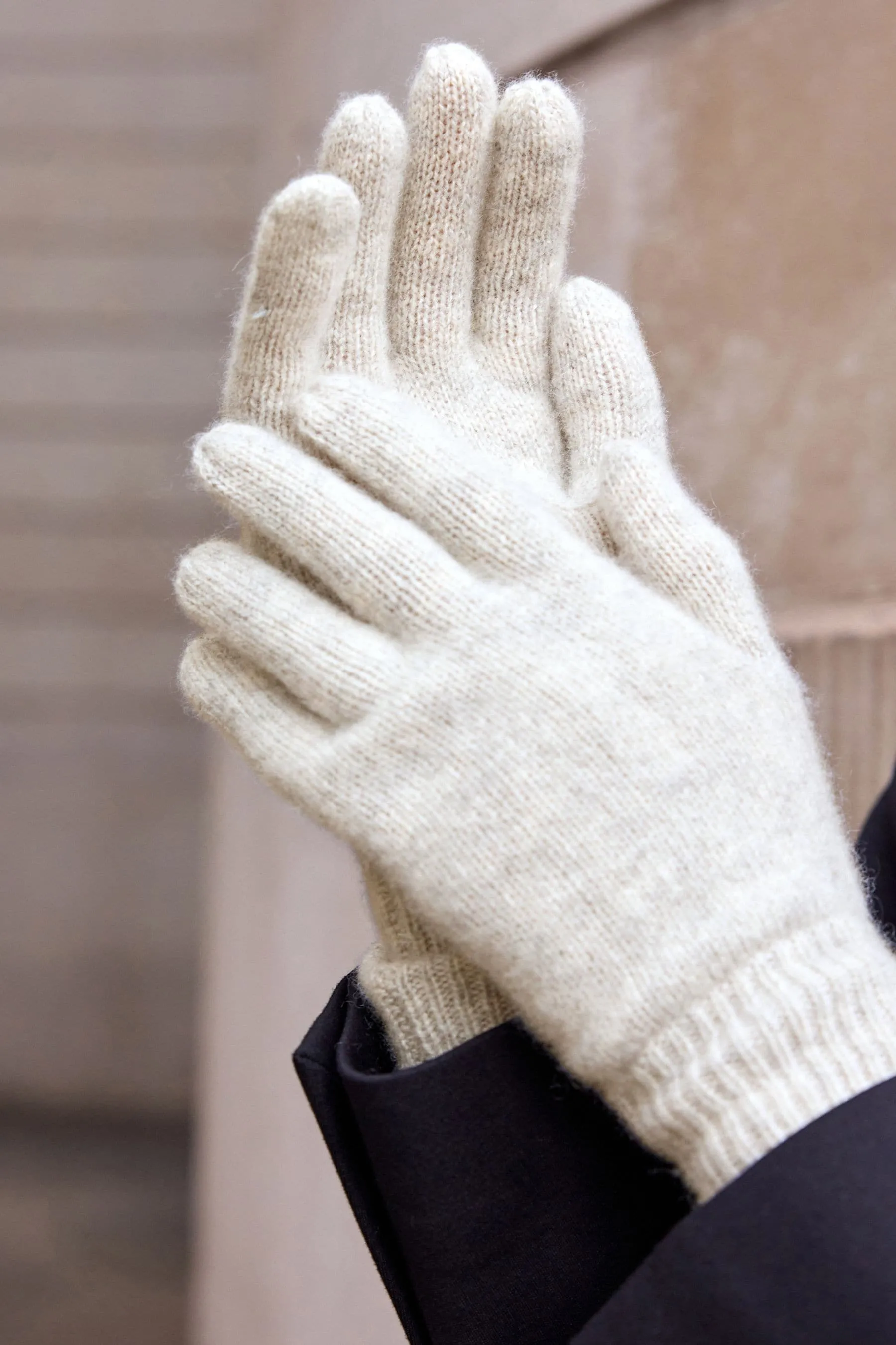 Grigio  - Collection Luxe - Guanti 30% cashmere