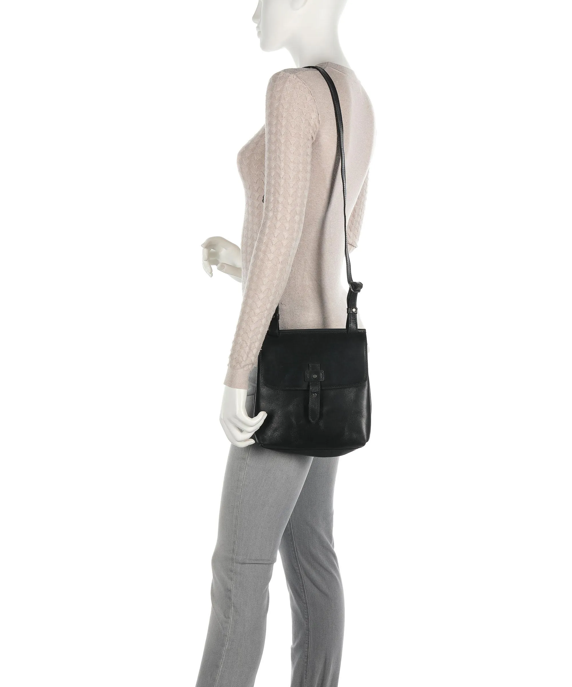  Harold's Aberdeen Borsa a tracolla pelle bovina nero  