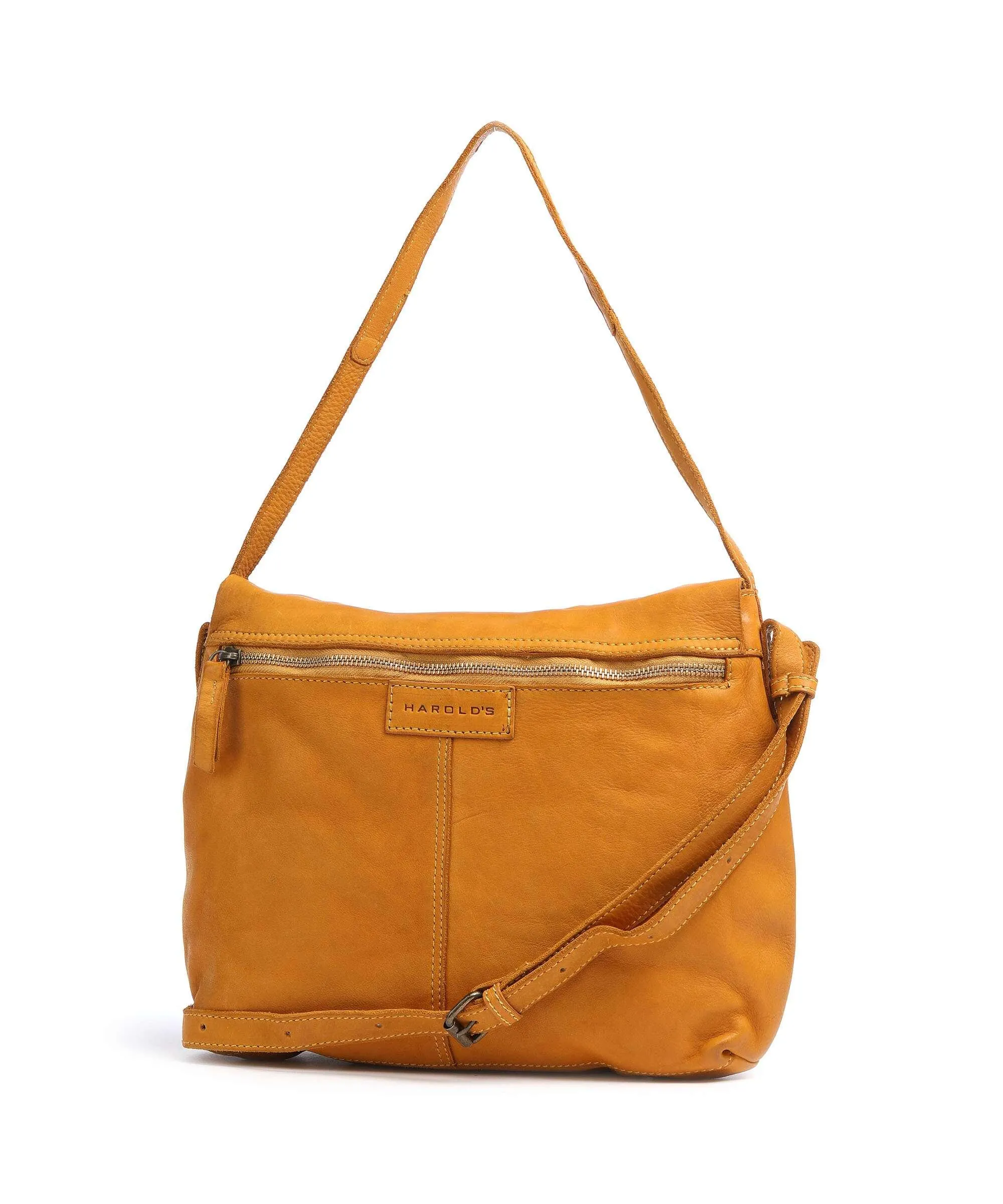  Harold's Submarine Borsa a spalla pelle di vacchetta grana ocra  