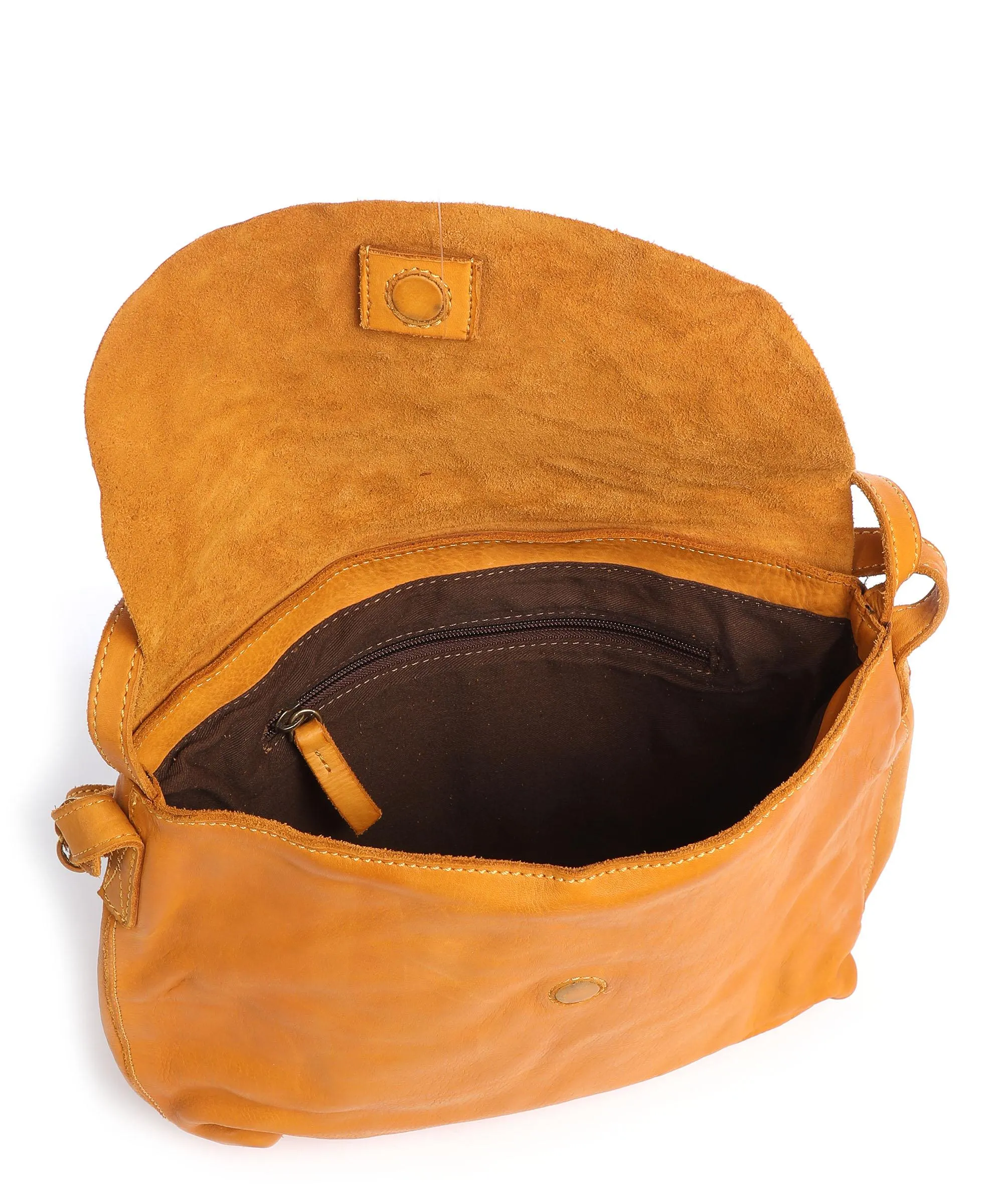  Harold's Submarine Borsa a spalla pelle di vacchetta grana ocra  