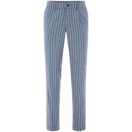 Henk ter Horst pantaloni moda in lino Blu-grigio