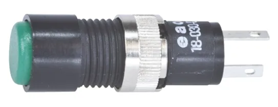 Indicatore da pannello EAO Verde  a LED, 2.2V cc, Sporgente, foro da 8mm