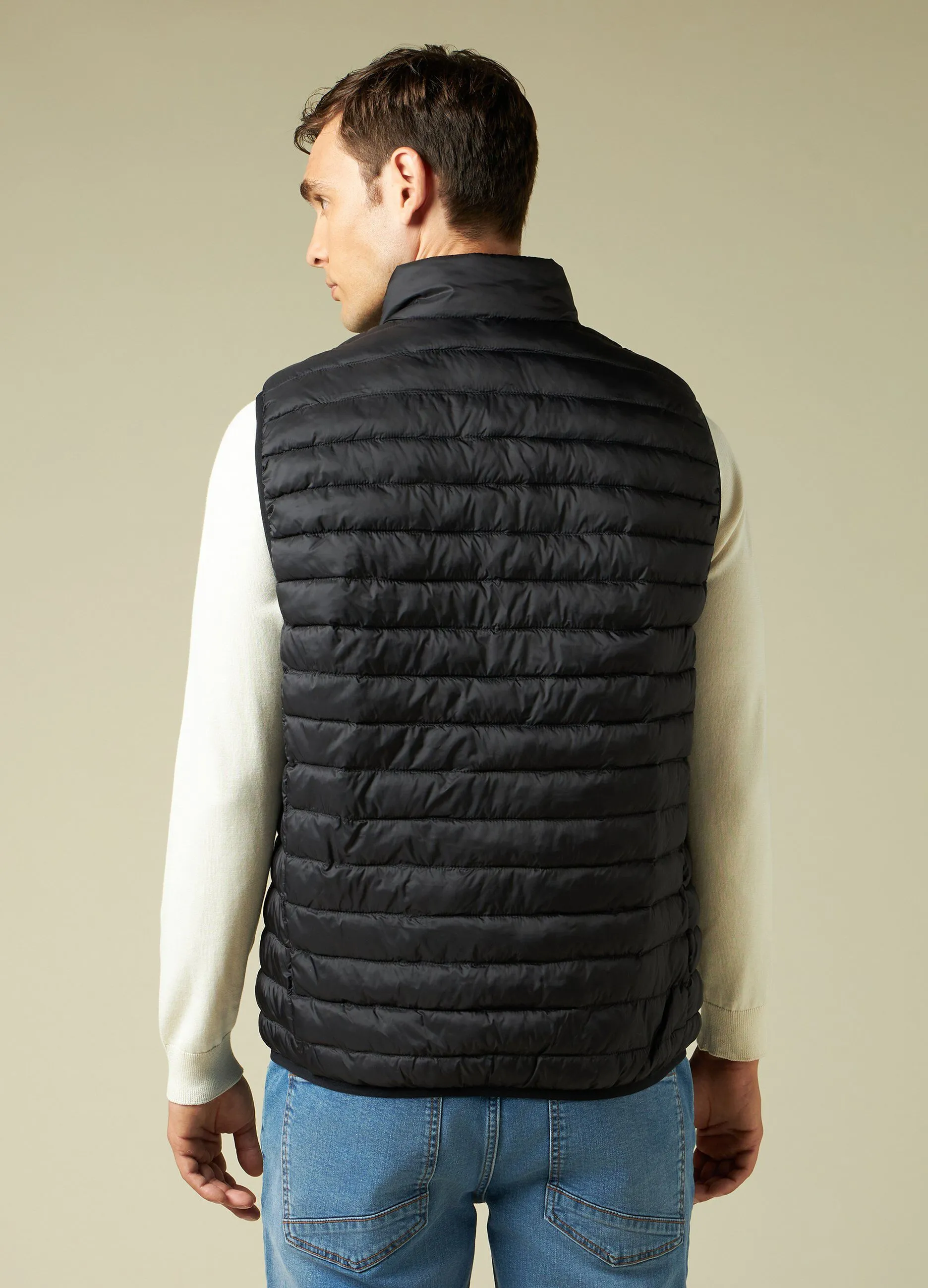 J. HART & BROS  Giubbino imbottito smanicato full zip uomo
