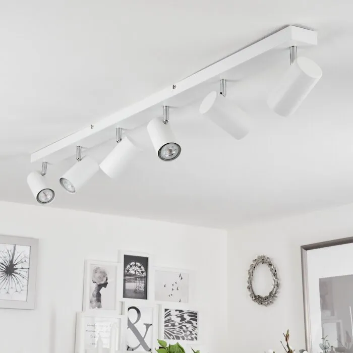 Javel Plafoniera Cromo, Bianco, 6-Luci