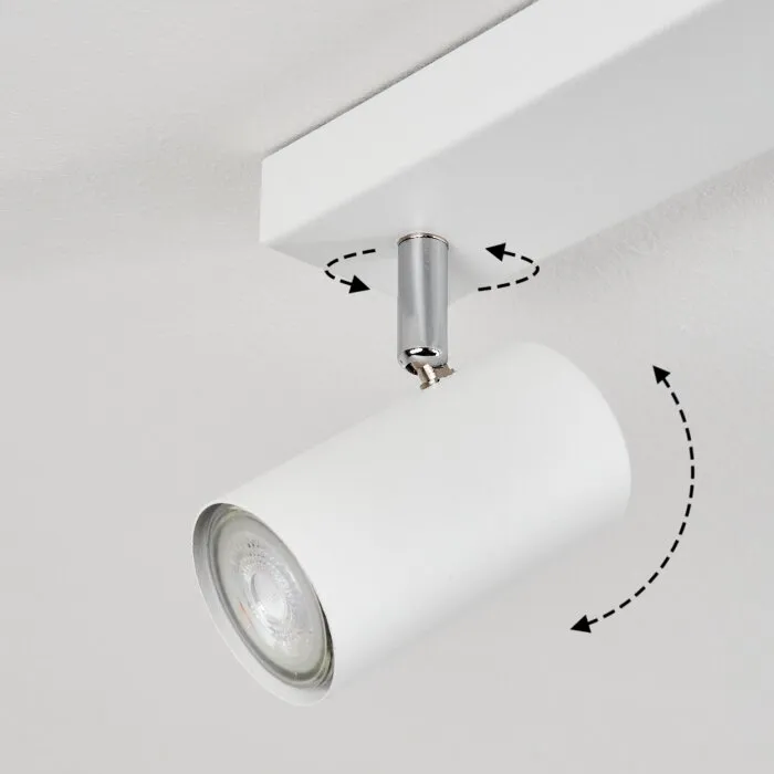 Javel Plafoniera Cromo, Bianco, 6-Luci