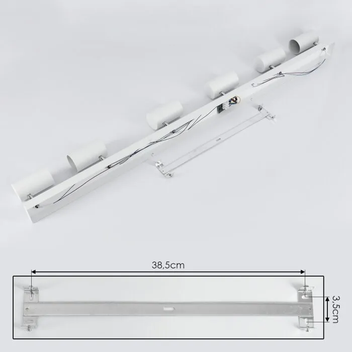 Javel Plafoniera Cromo, Bianco, 6-Luci