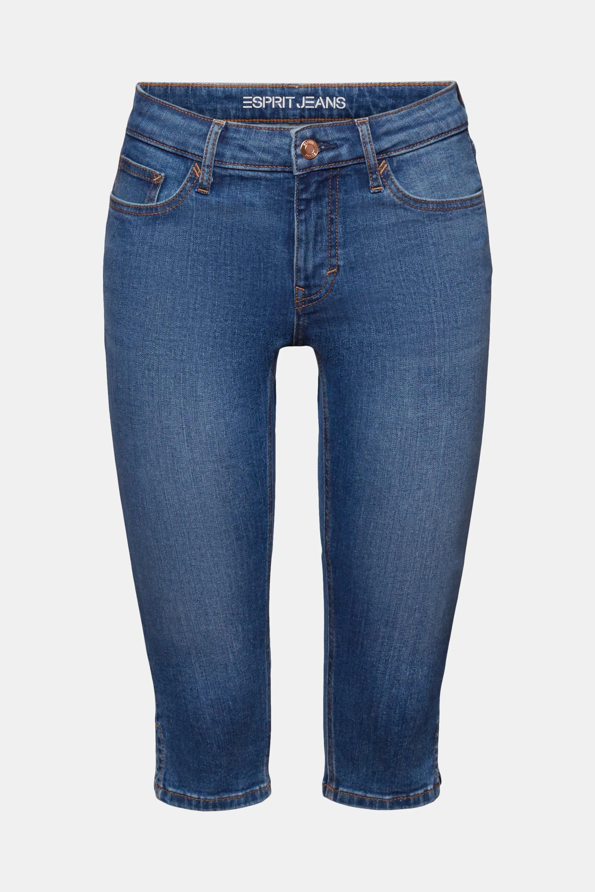 Jeans capri a vita media