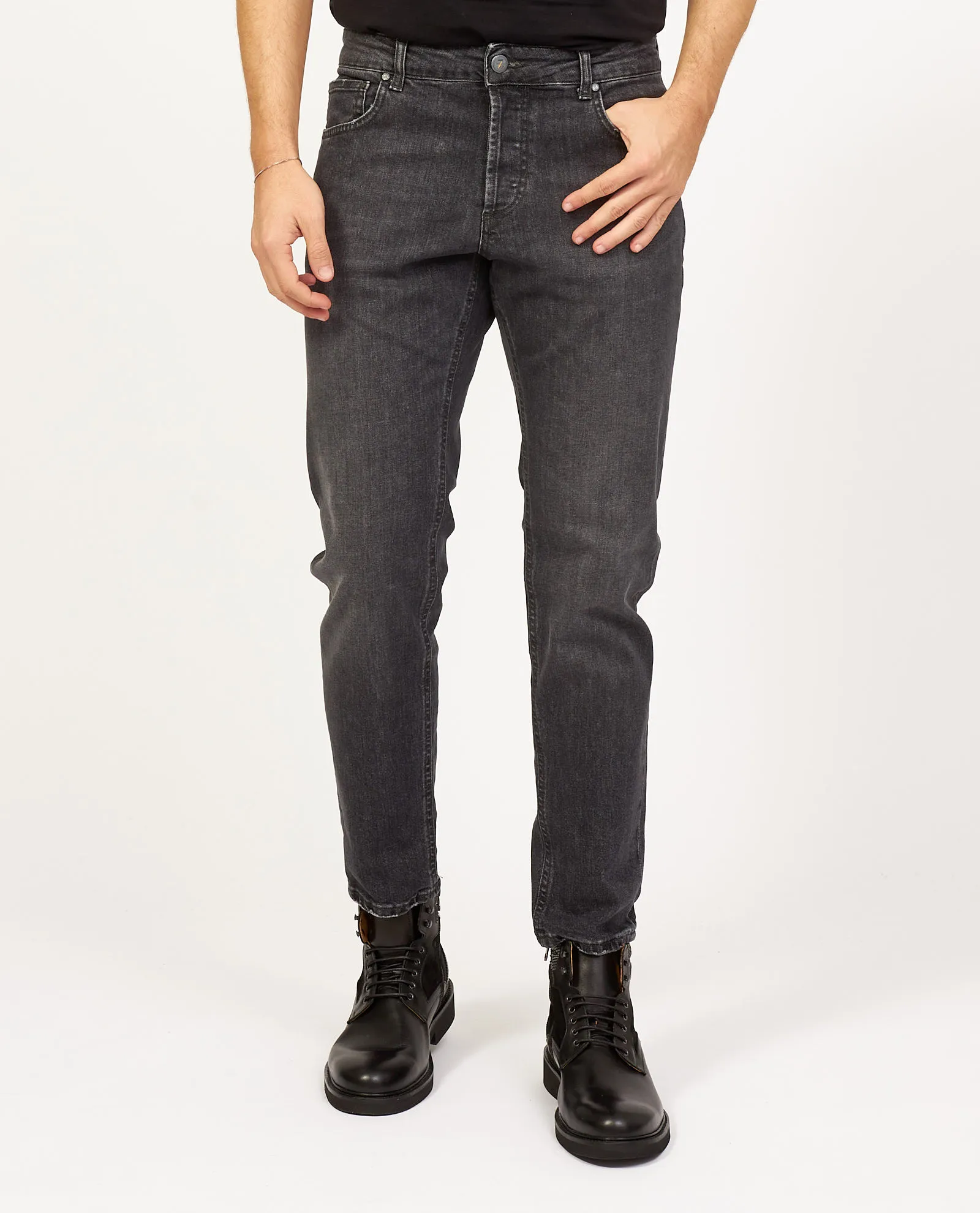 Jeans grigio SetteMezzo a 5 tasche slim fit