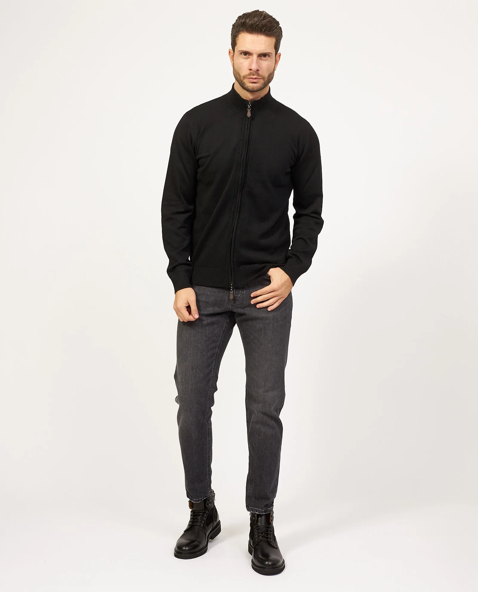 Jeans grigio SetteMezzo a 5 tasche slim fit