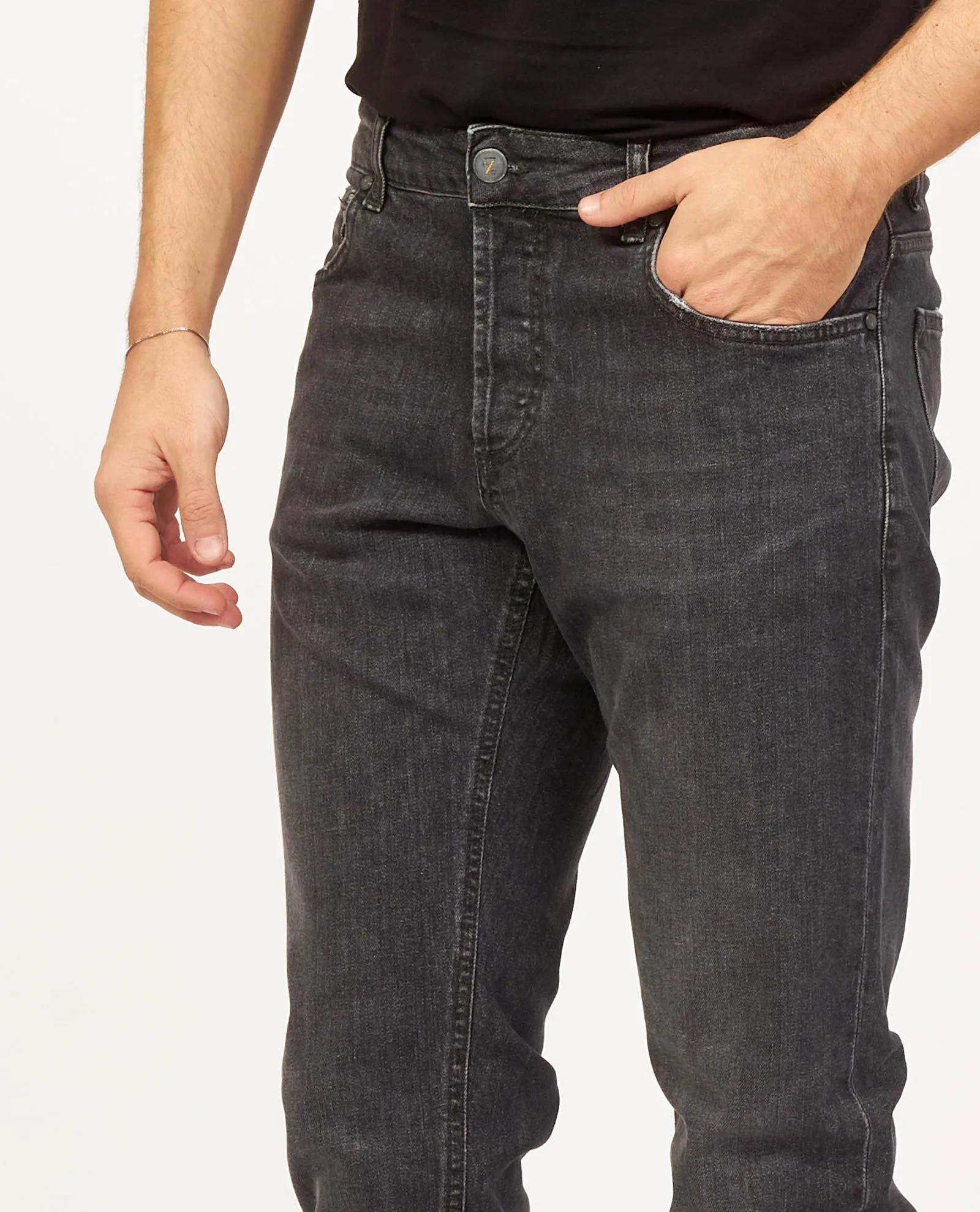 Jeans grigio SetteMezzo a 5 tasche slim fit