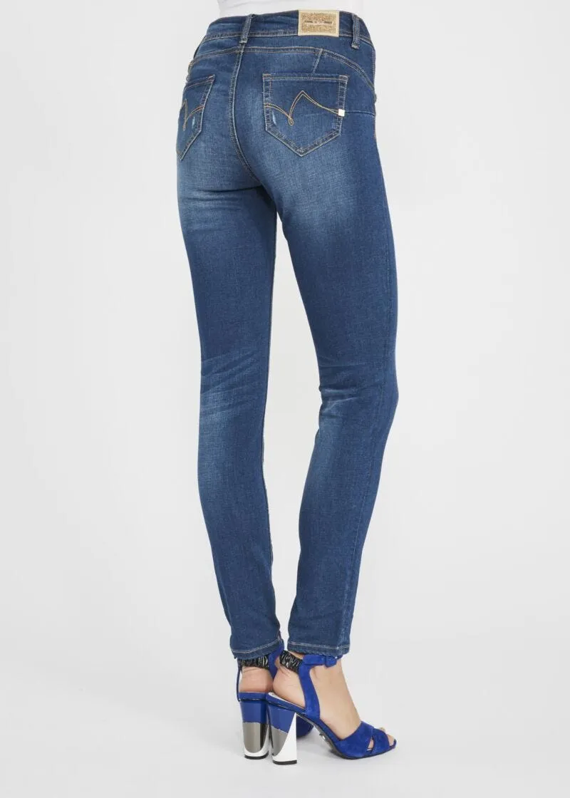 Jeans jeggings con catena
