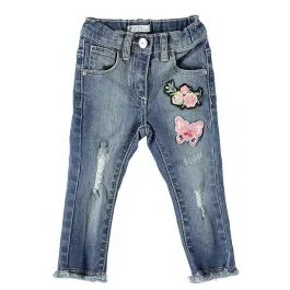 jeans lungo con toppe 5u223 bambina dodipetto 