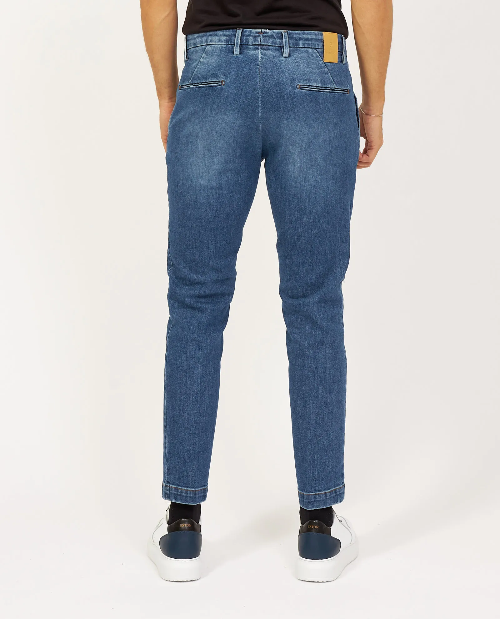 Jeans uomo slim fit SetteMezzo con ciappa