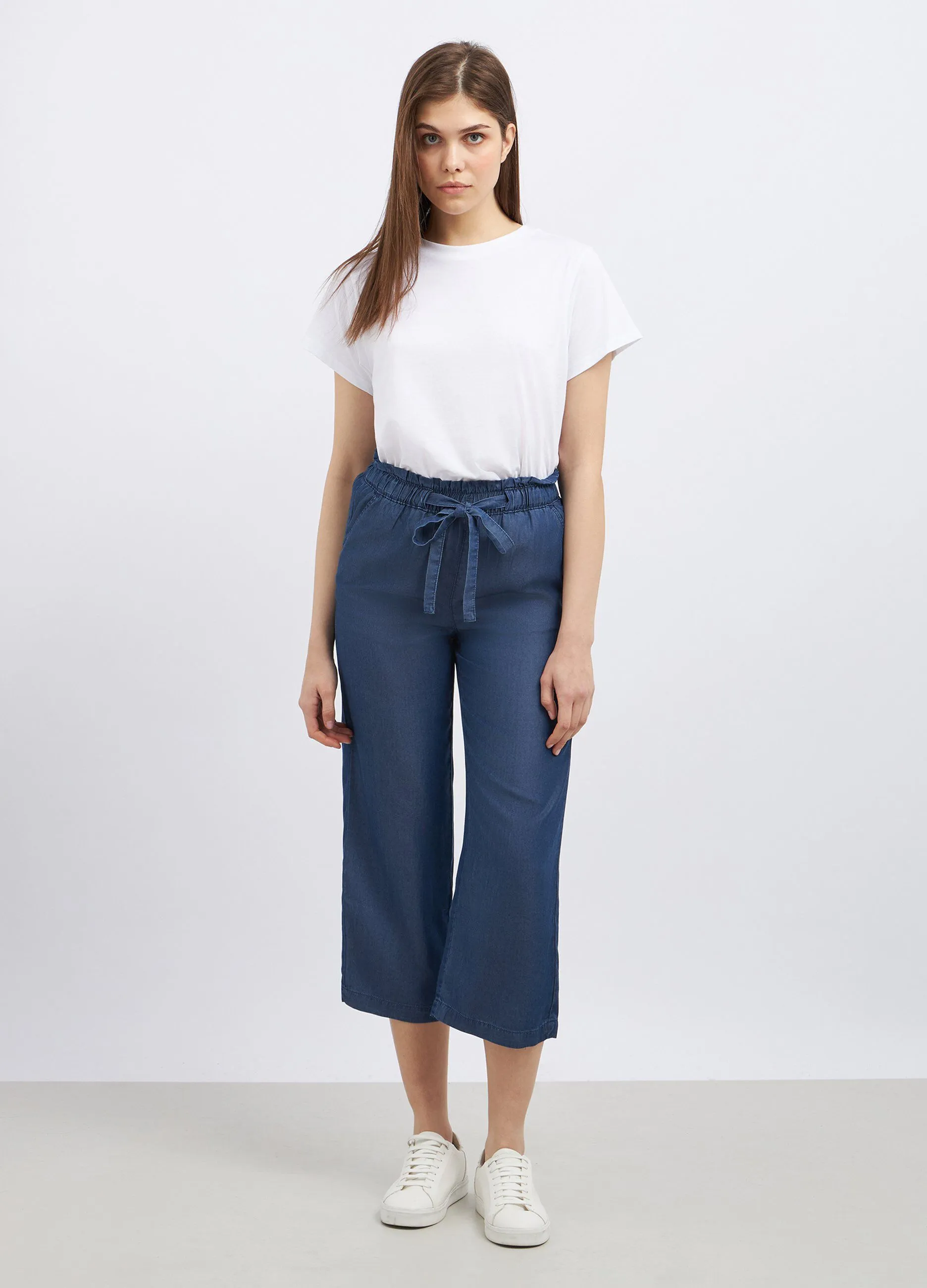 Joggers capri in Lyocell donna