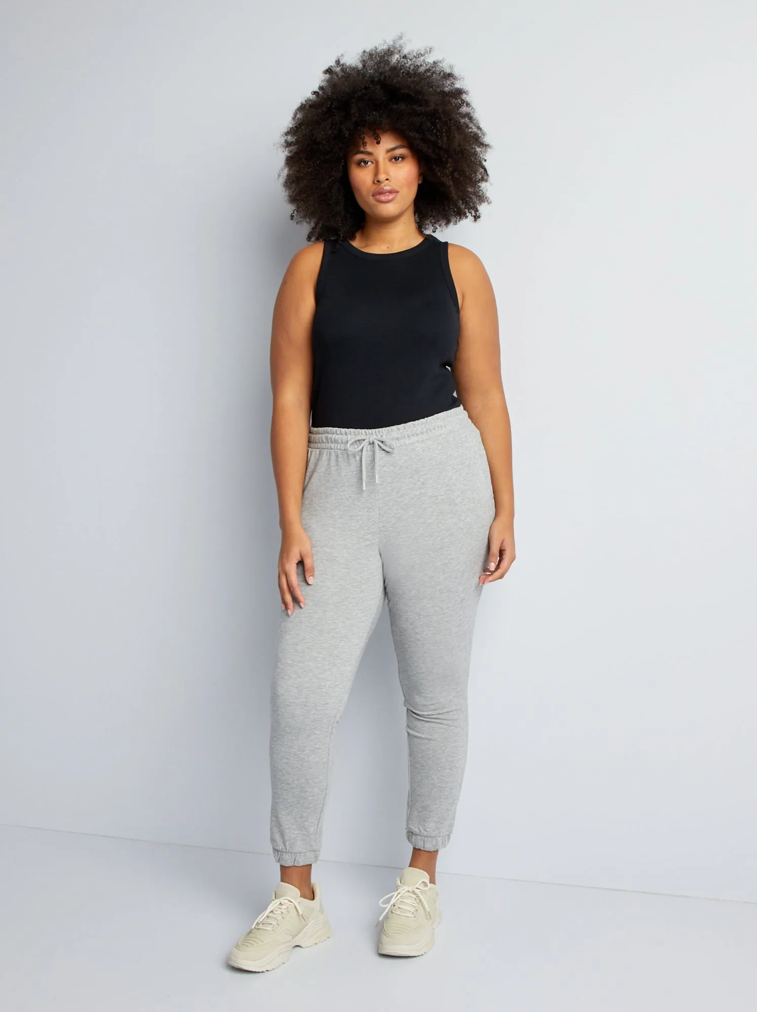 Joggers in tessuto felpato - GRIGIO