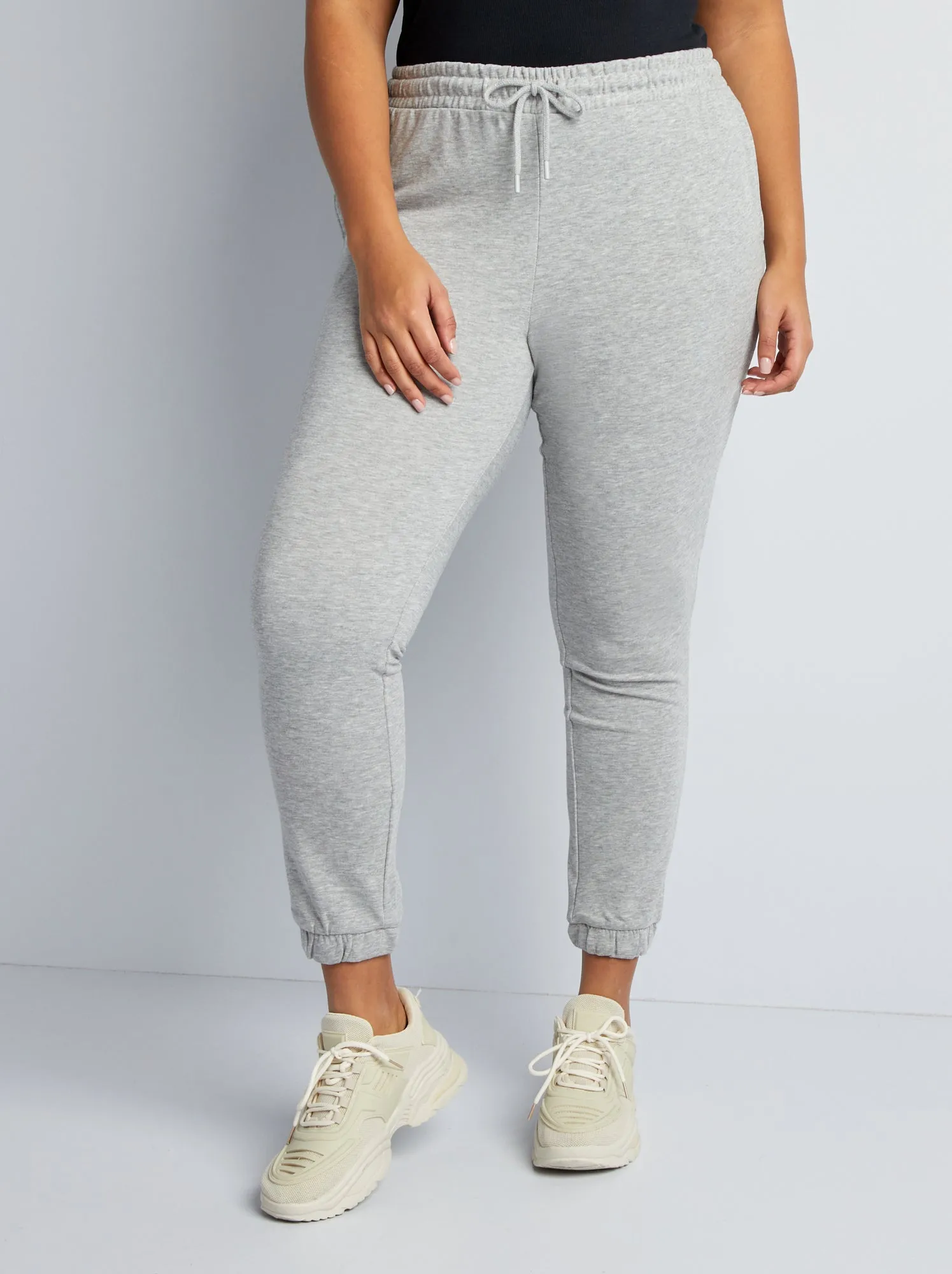 Joggers in tessuto felpato - GRIGIO