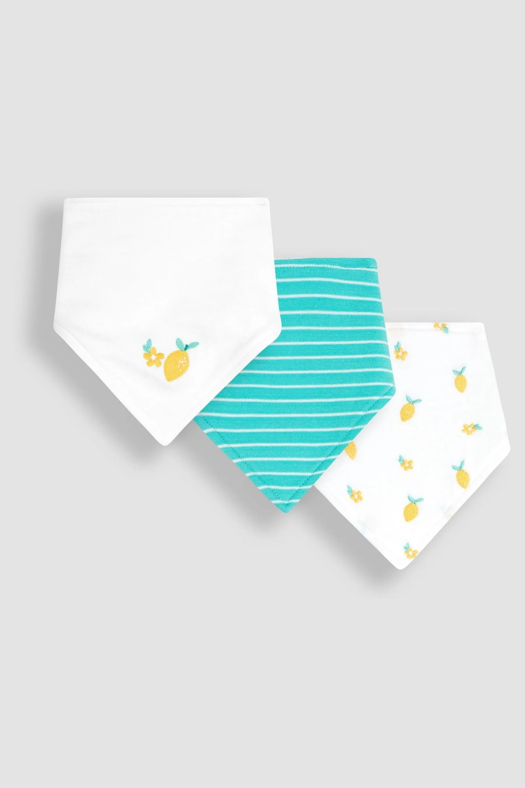 JoJo Maman Bébé 3-Pack Cotton Baby Dribble Bibs    