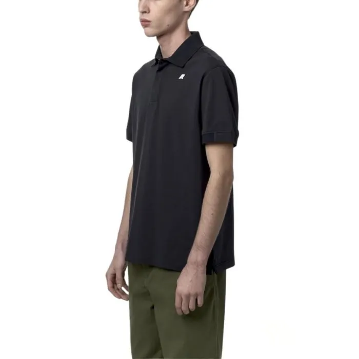 K-way Polo In Jersey Di Cotone Stretch Blu