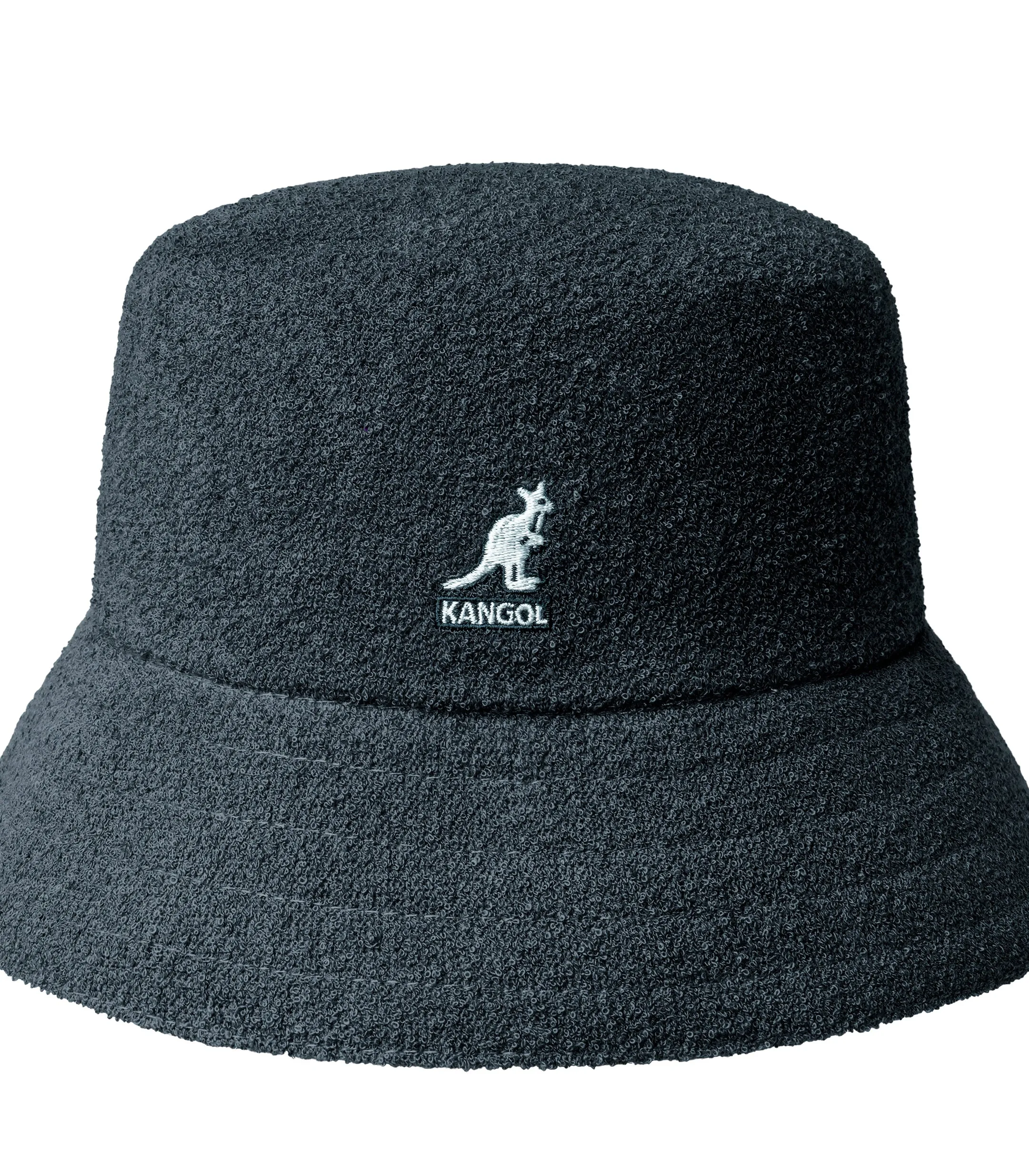 Kangol Bermuda Bucket Hat In Spugna Antracite