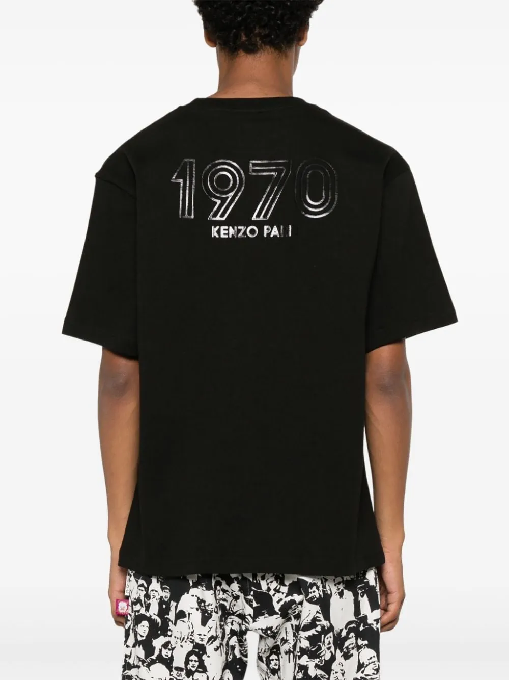 Kenzo T-shirt Nero Uomo Logo Applicato