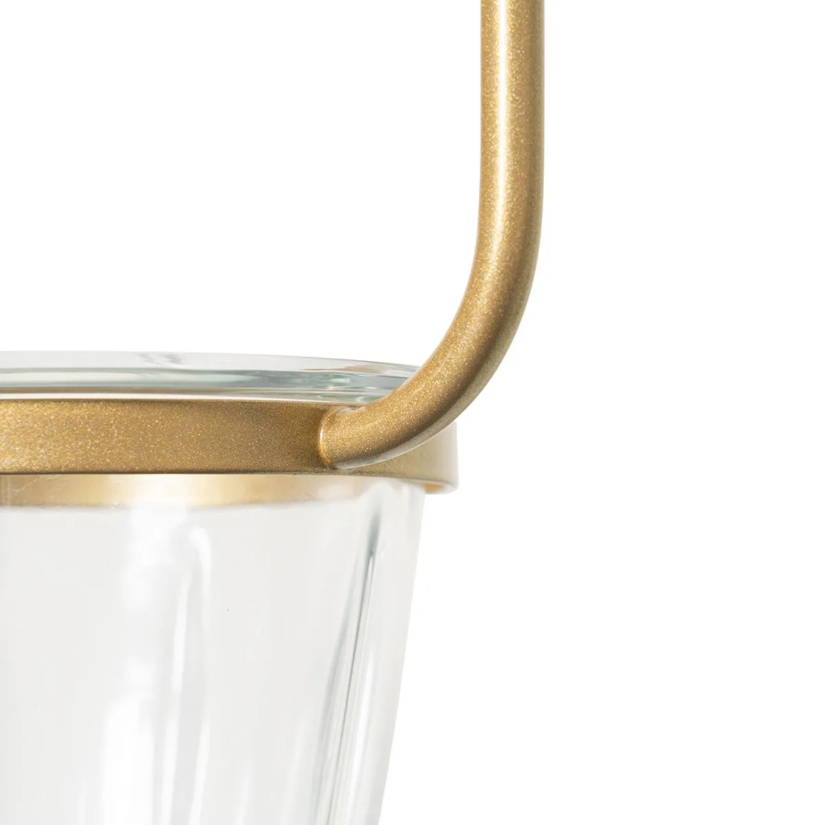 Lampada a sospensione art deco oro con vetro bianco 3 luci - Isabella