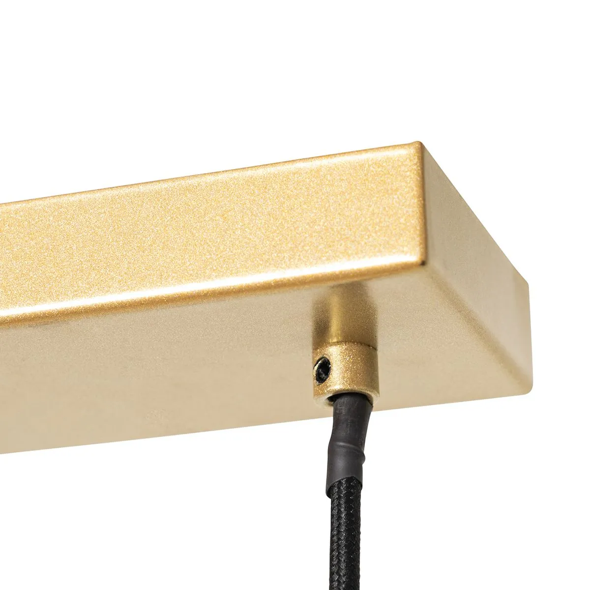 Lampada a sospensione art deco oro con vetro bianco 3 luci - Isabella