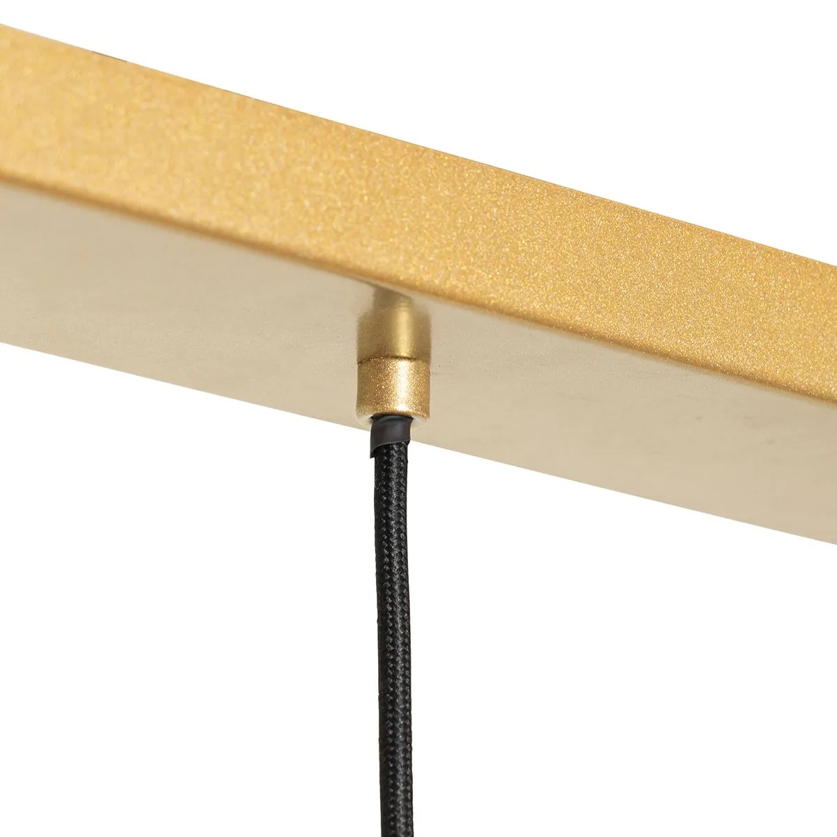 Lampada a sospensione art deco oro con vetro bianco 3 luci - Isabella
