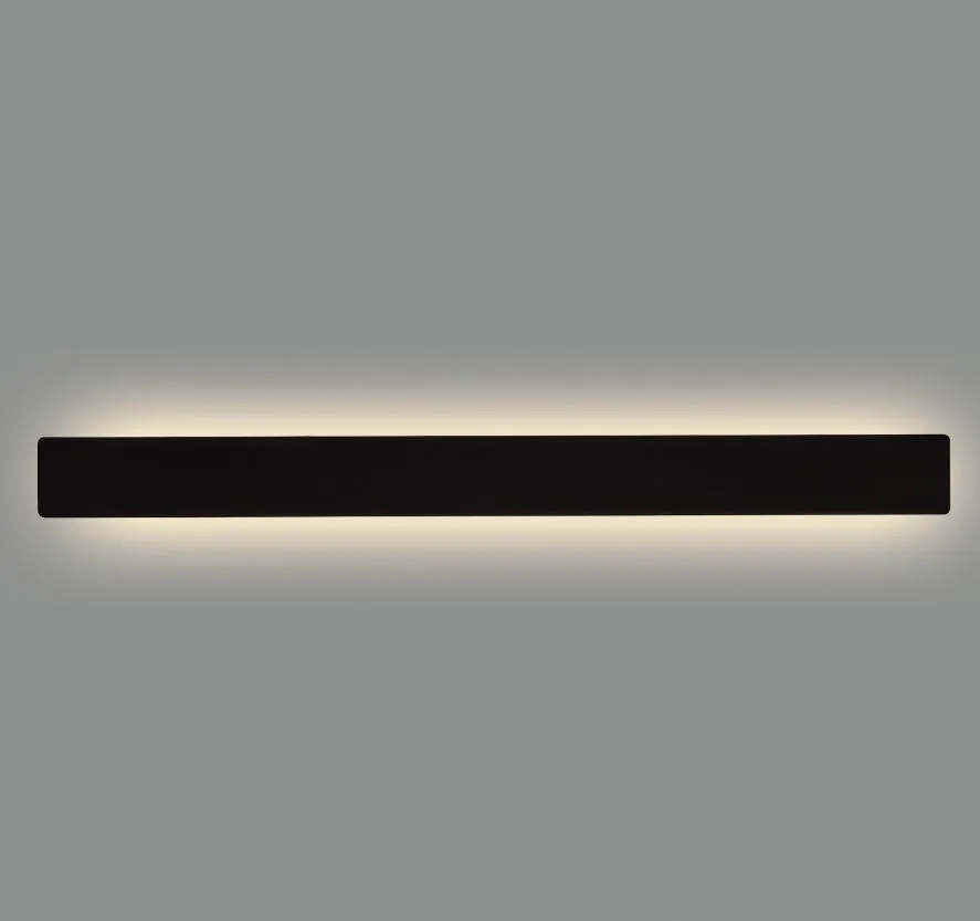 Lampada Applique Rettangolo Nero Fosca Doppia Emissione Led 18w CCT L60 cm ACB