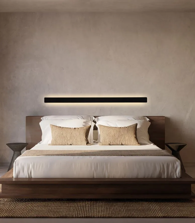 Lampada Applique Rettangolo Nero Fosca Doppia Emissione Led 18w CCT L60 cm ACB