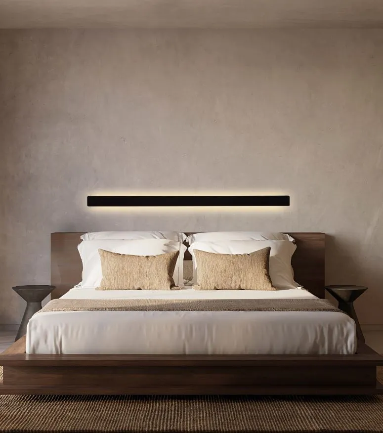 Lampada Applique Rettangolo Nero Fosca Doppia Emissione Led 18w CCT L60 cm ACB
