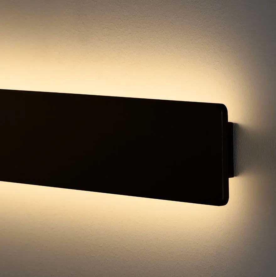 Lampada Applique Rettangolo Nero Fosca Doppia Emissione Led 18w CCT L60 cm ACB