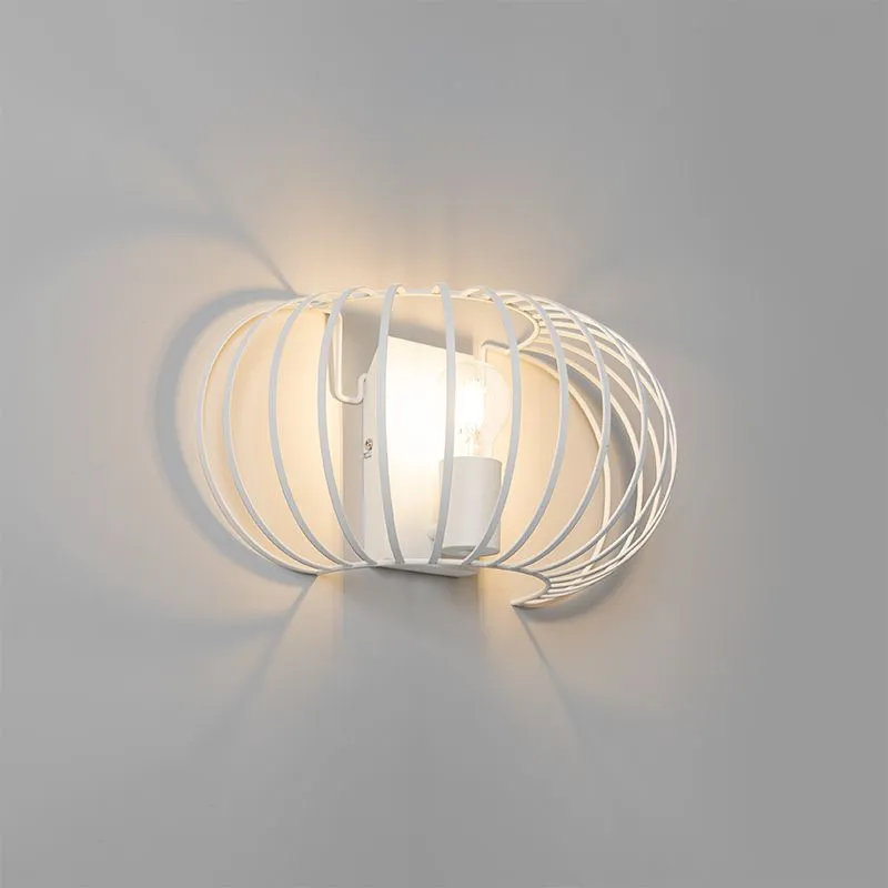 Lampada da parete design bianca 39 cm - Johanna