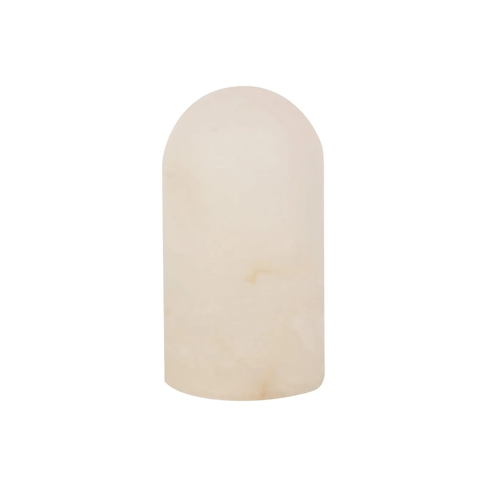 Lampada da tavolo Beacon Panton, pietra alabastro bianco, altezza 17,5 cm