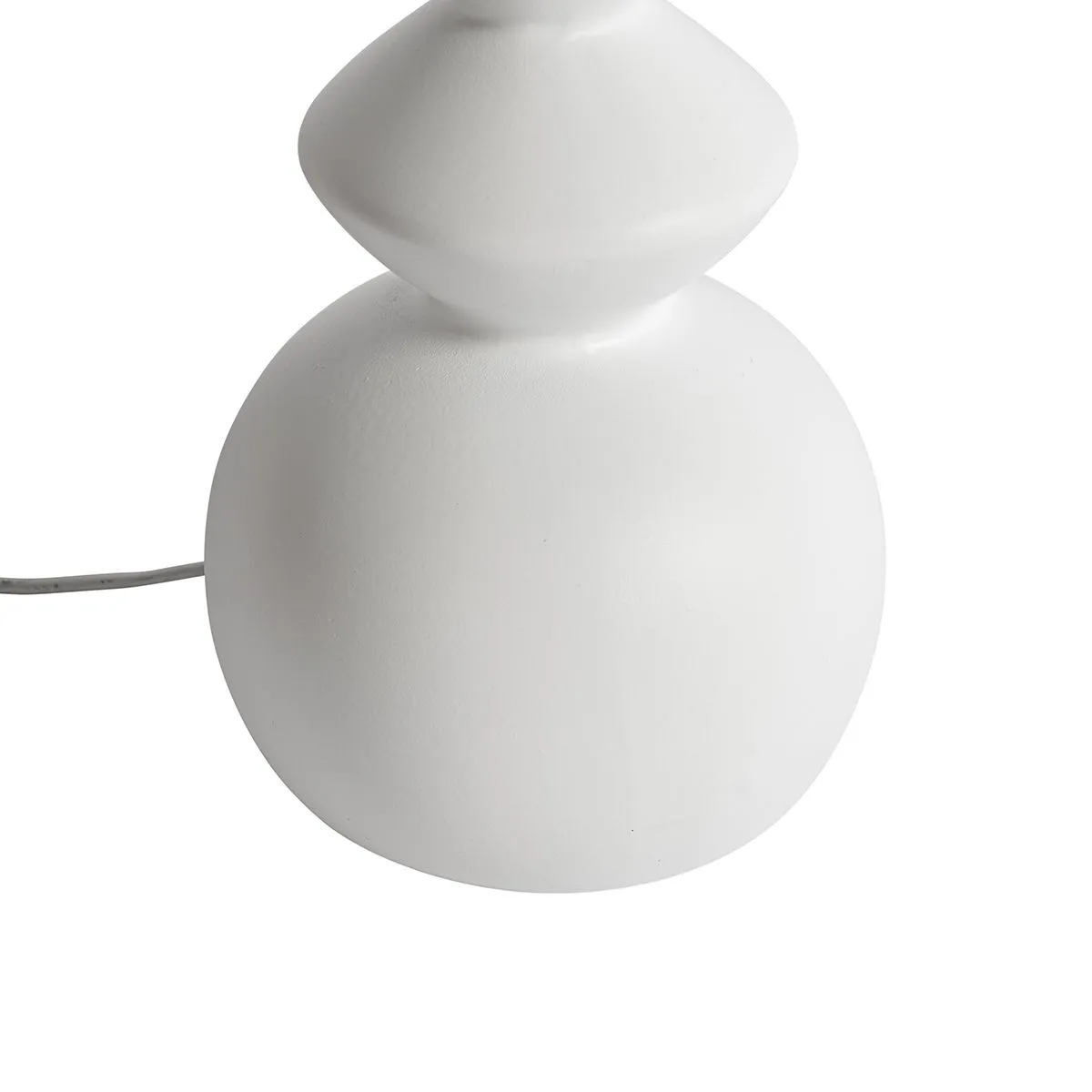 Lampada da tavolo di design con paralume in tessuto bianco grigio chiaro 25 cm - Alisia