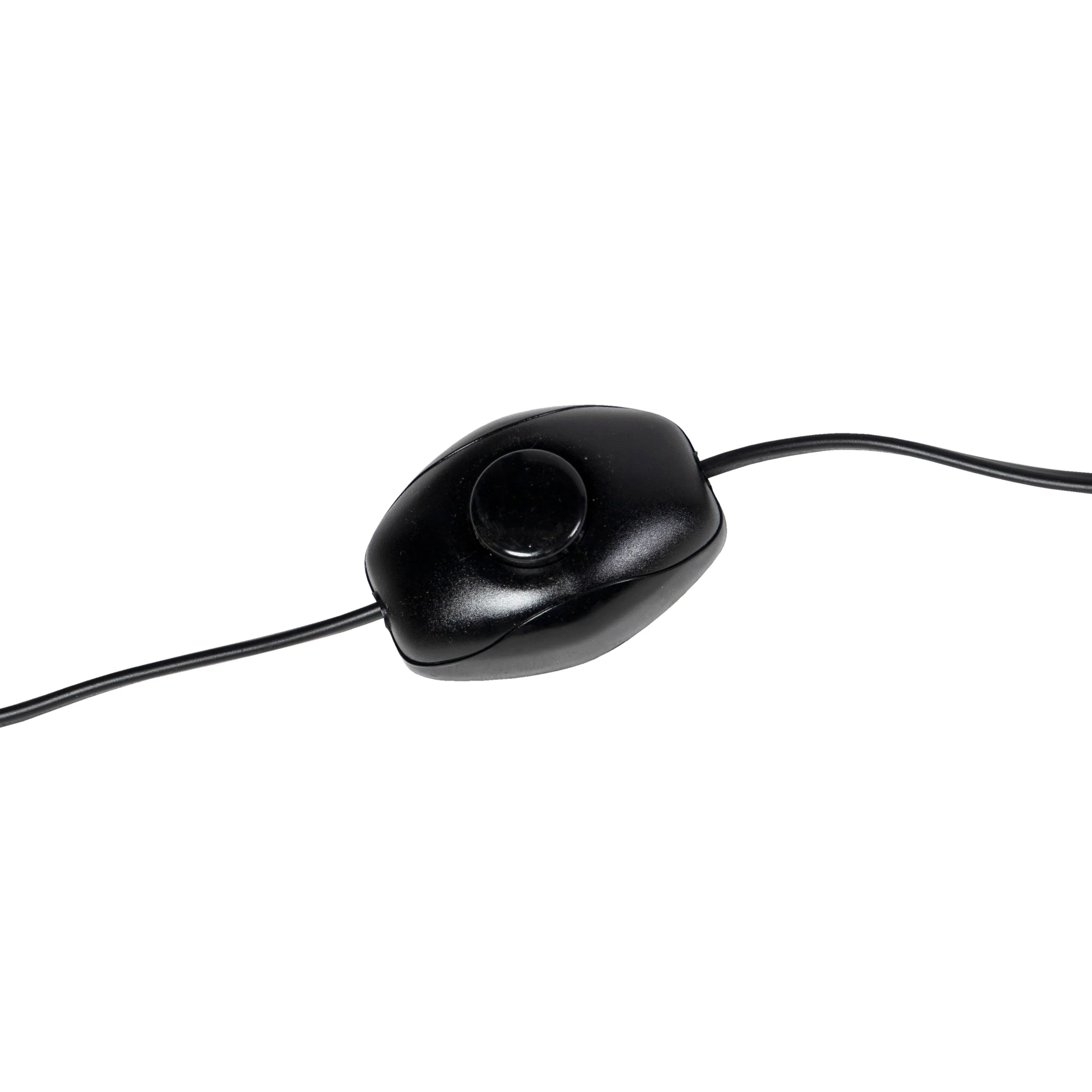 Lampada da terra nera con paralume in lino bianco 45 cm - Simplo