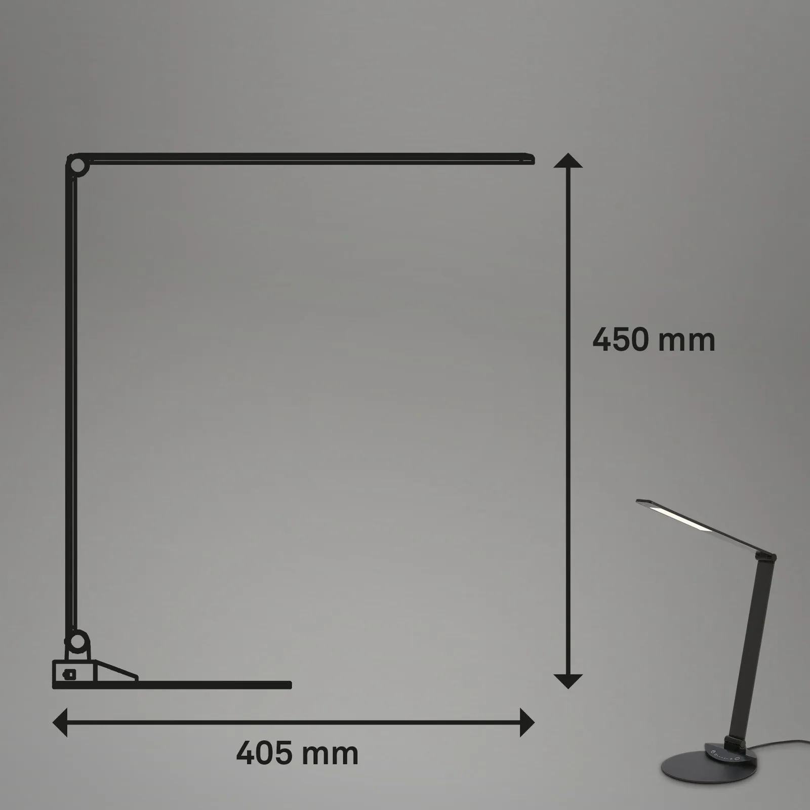 Lampada LED da scrivania Haiti touchdim CCT nero