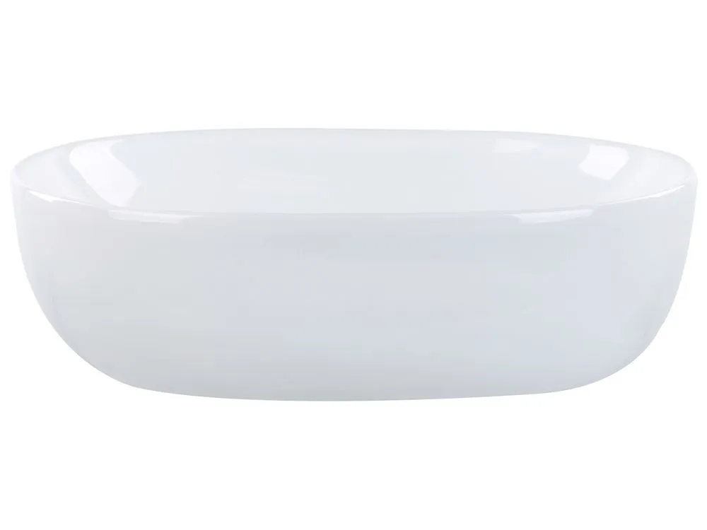Lavabo bagno ceramica bianco 48 x 34 cm OMOA
