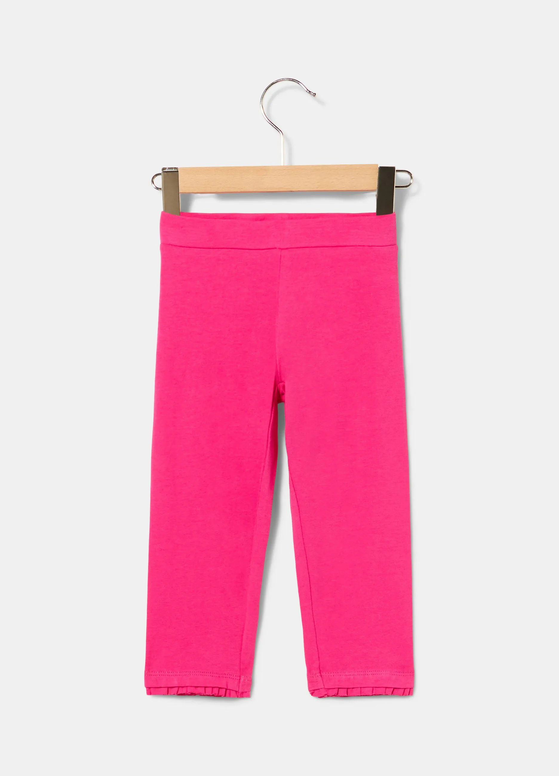 Leggings capri con rouches bambina