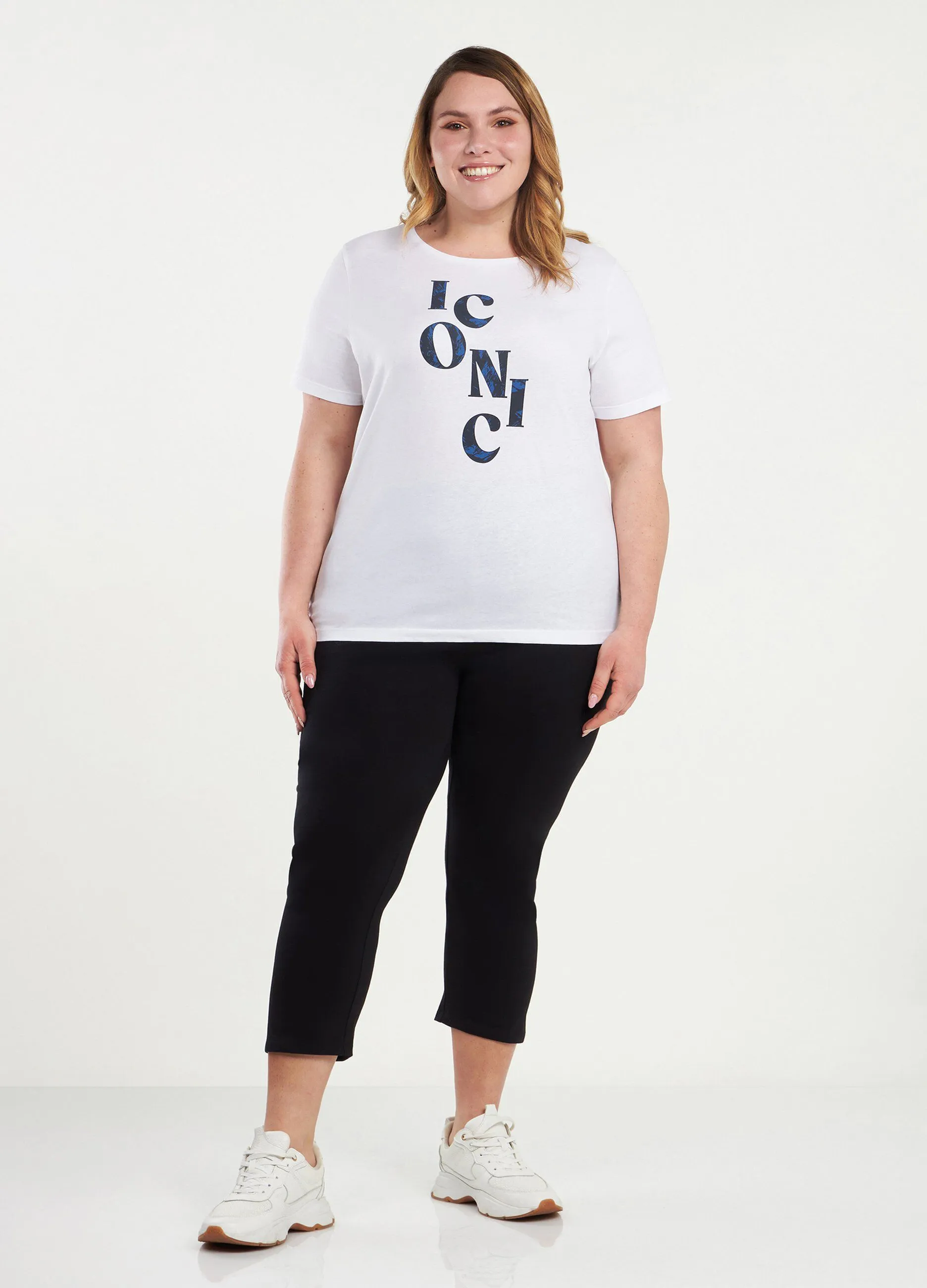 Leggings capri curvy donna