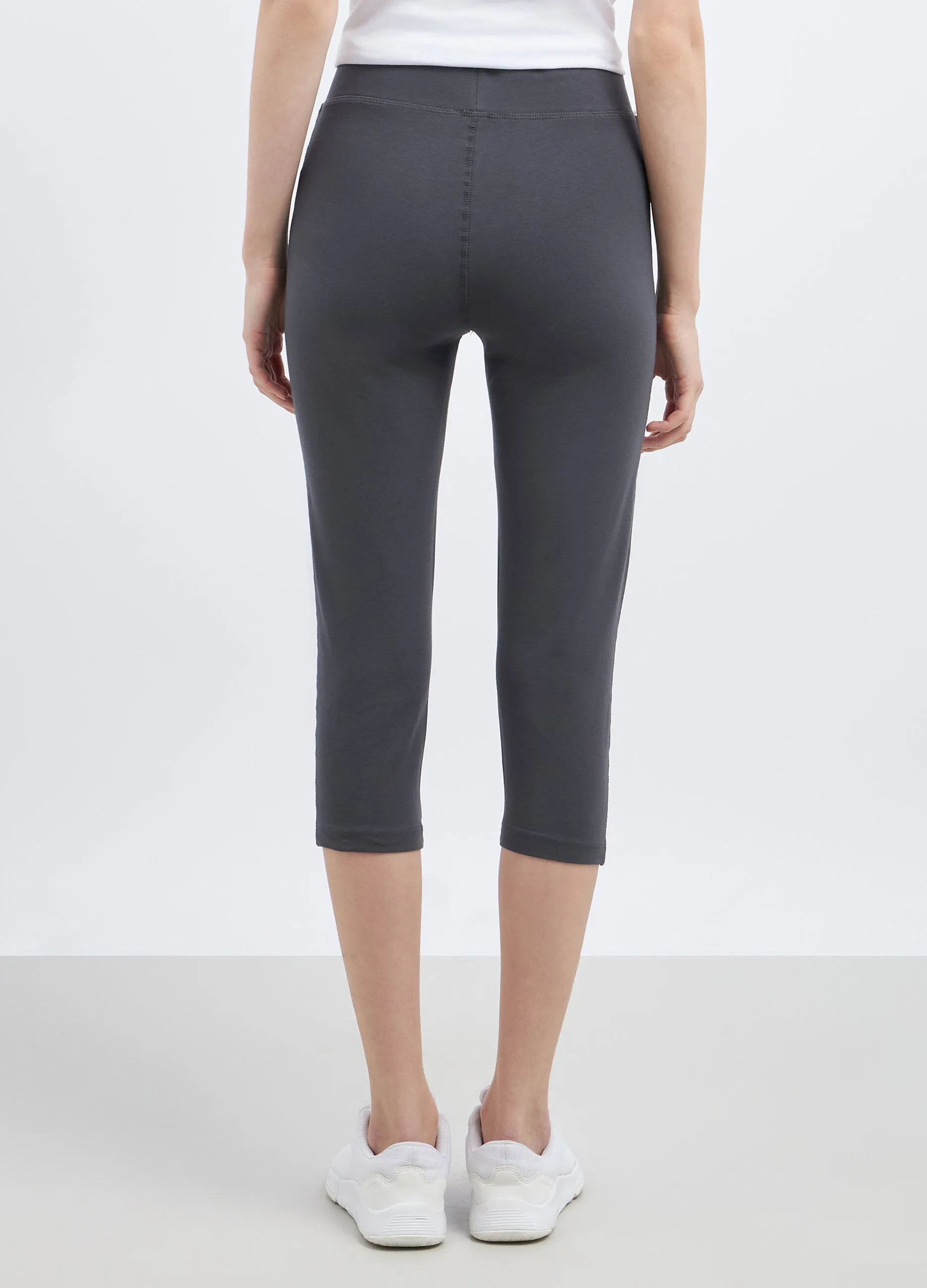 Leggings capri in cotone stretch donna